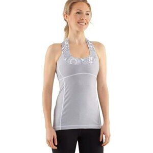 Lululemon Scoop Neck Tank Wee Stripe Beachy Floral White Fossil Racerback